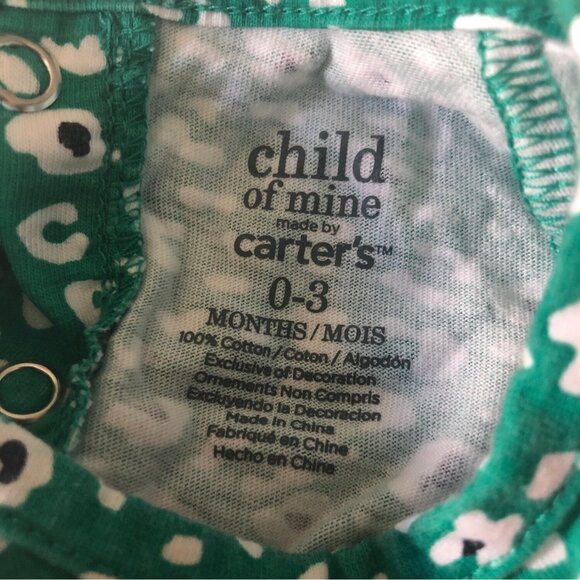 Baby Girls Rompers 2 Pc Set Carters & Bon Bébé 0-3 Mo Floral Leopard Cotton - Picture 4 of 13